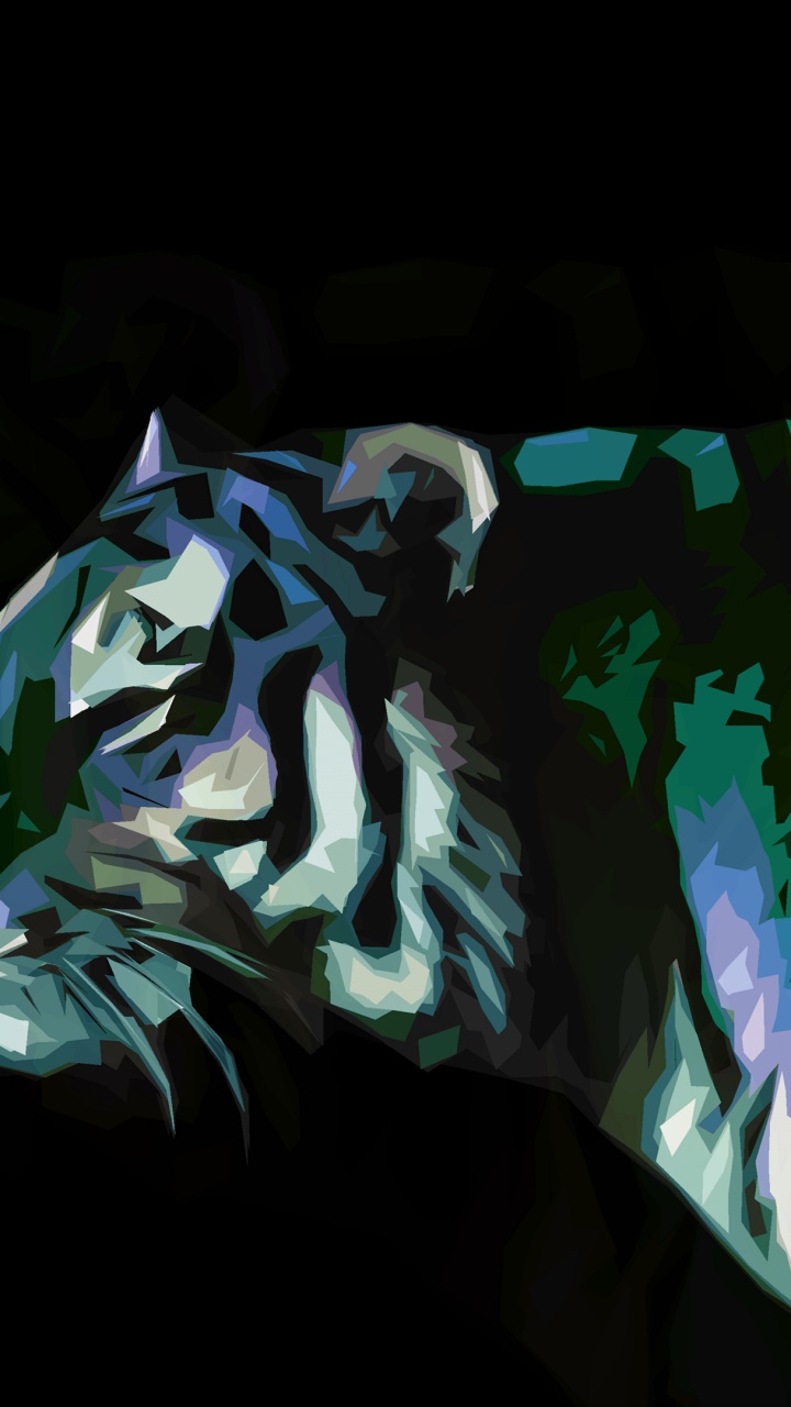 Darkness, Siberian Tiger, Bengal Tiger, Sleeve, Felidae. Wallpaper in 720x1280 Resolution