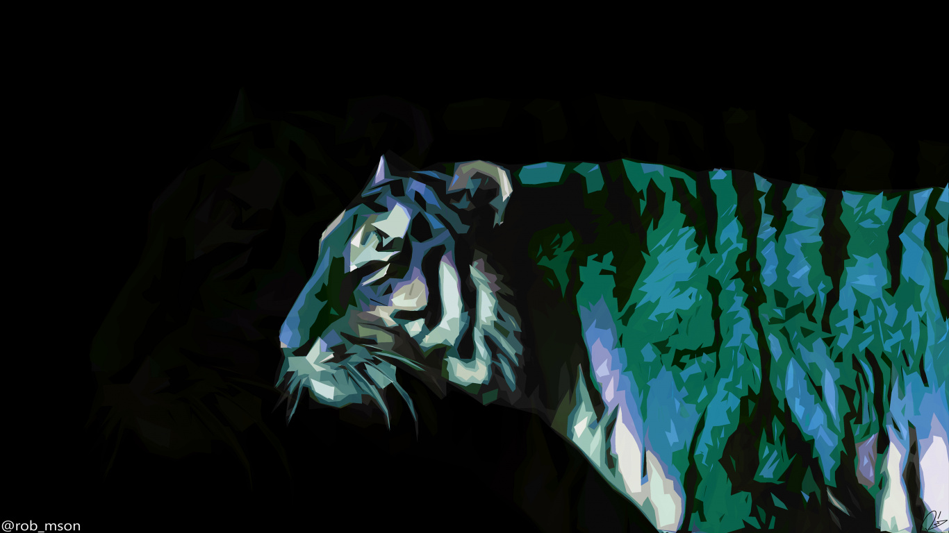 Tigre Siberiano, Tigre de Bengala, Manga, Felidae, Tigre. Wallpaper in 1366x768 Resolution