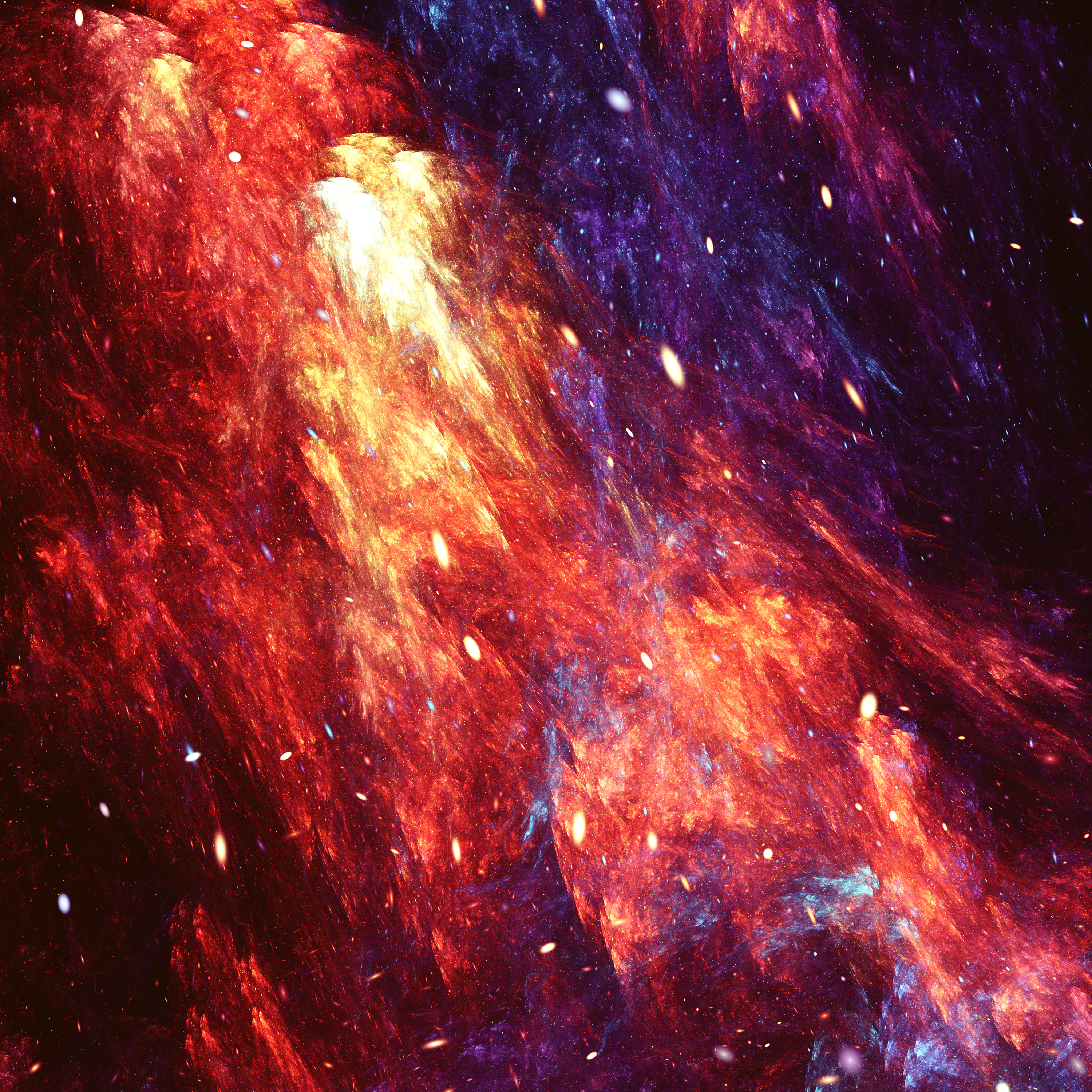 fondo de pantalla de espacio rojo y azul
