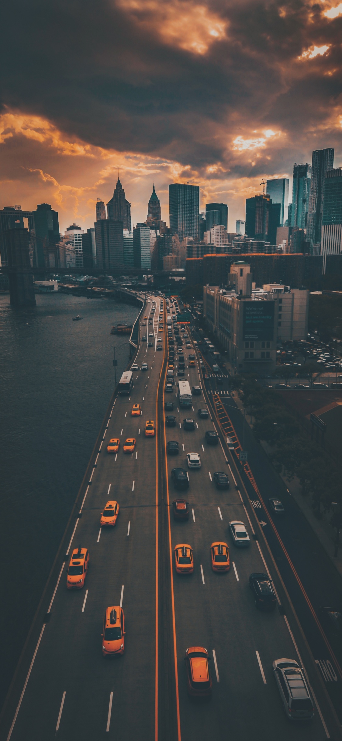 Estética de la Ciudad de Nueva York, Nueva York, Edificio, Coche, Luz. Wallpaper in 1125x2436 Resolution