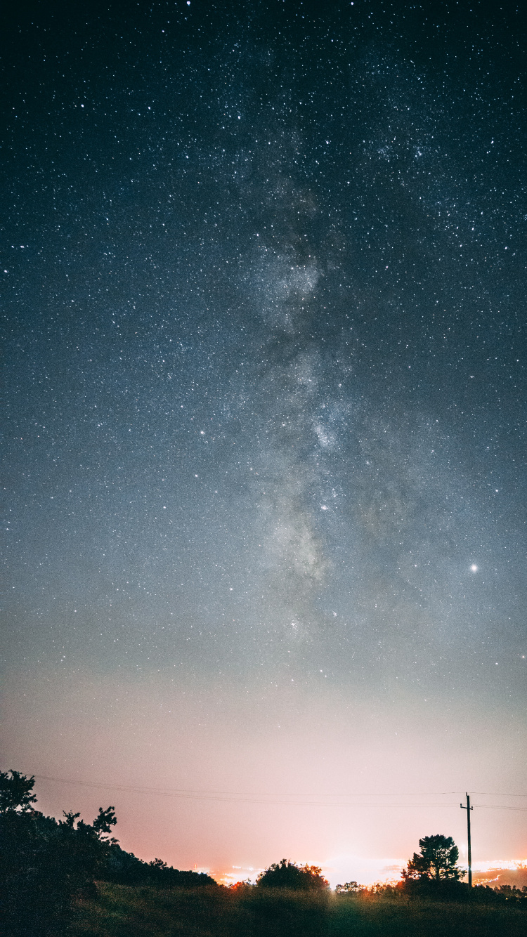 Sternennacht Über Der Sternennacht. Wallpaper in 750x1334 Resolution