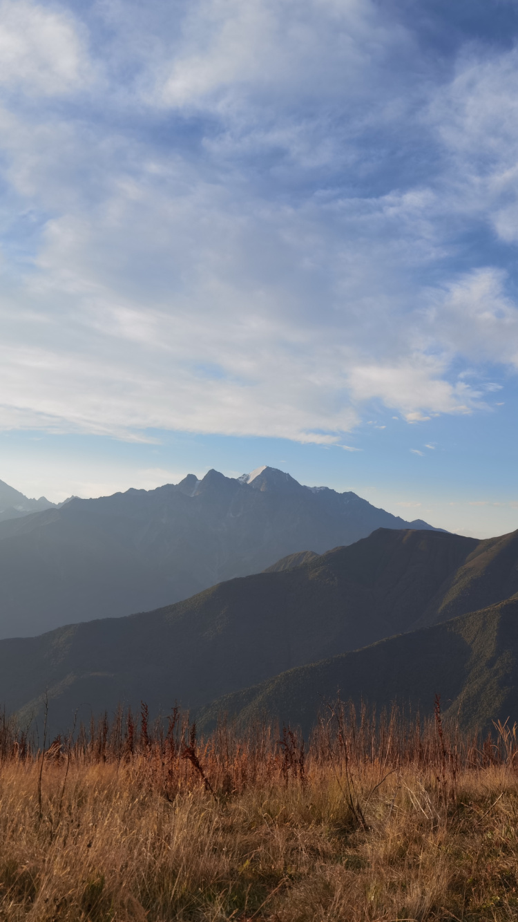 Cloud, Mountain, Atmosphere, Plant, Azure. Wallpaper in 750x1334 Resolution