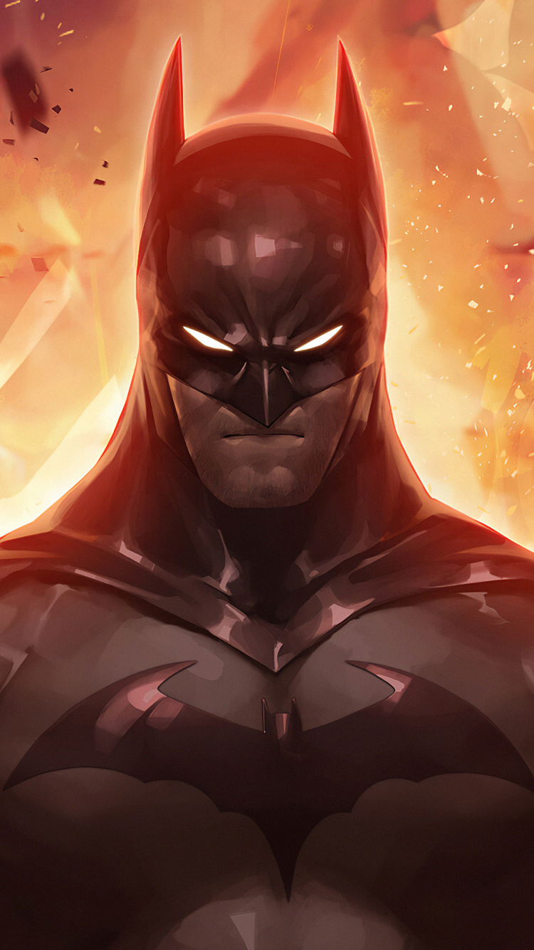 Illustration de Monstre Rouge et Noir. Wallpaper in 750x1334 Resolution