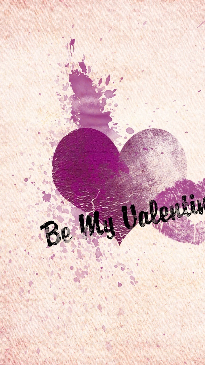 el Día de San Valentín, Coraz, Rosa, Morado, Diseño Gráfico. Wallpaper in 720x1280 Resolution