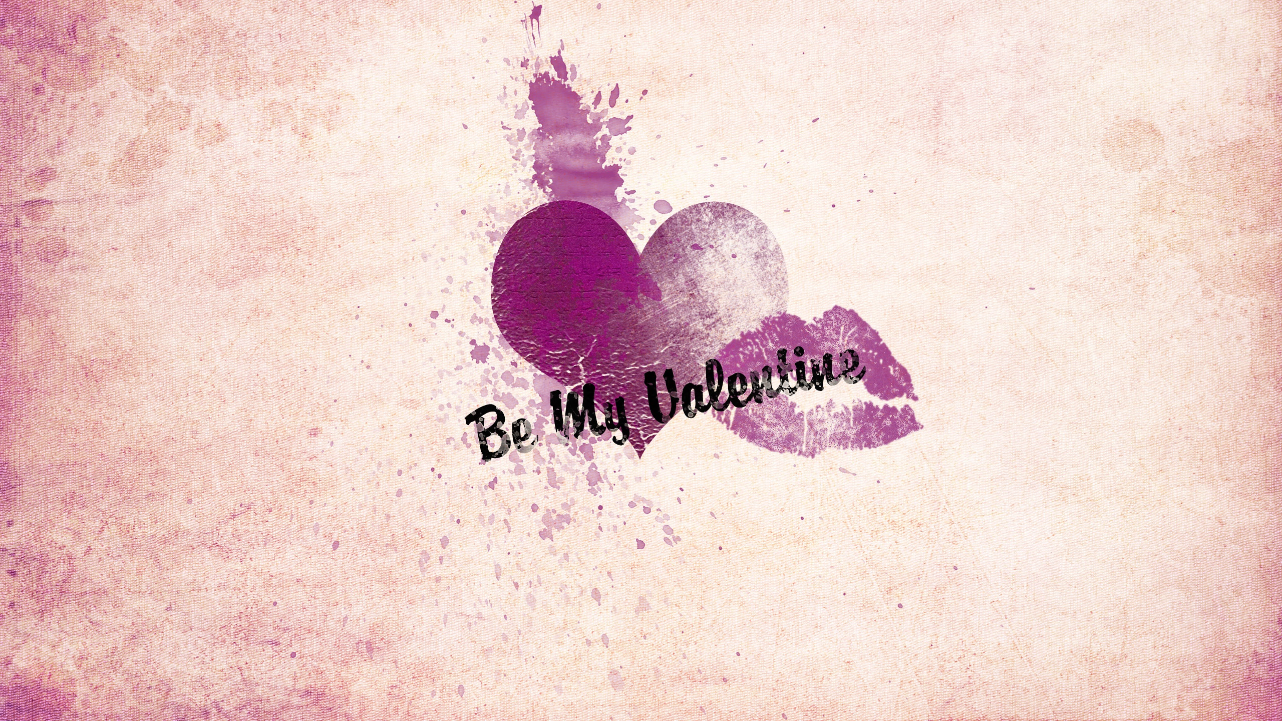 le Jour de Valentines, Cœur, Pink, Purple, Graphisme. Wallpaper in 2560x1440 Resolution