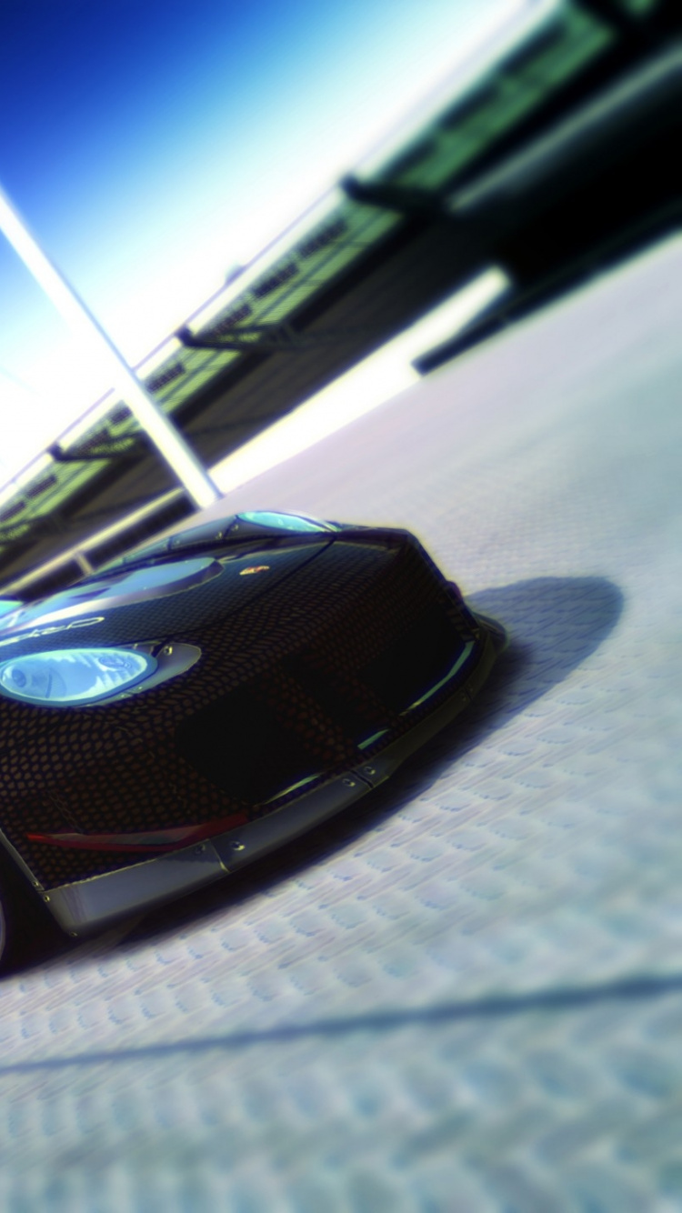 Porsche 911 Bleue Sur Route Pendant la Journée. Wallpaper in 750x1334 Resolution