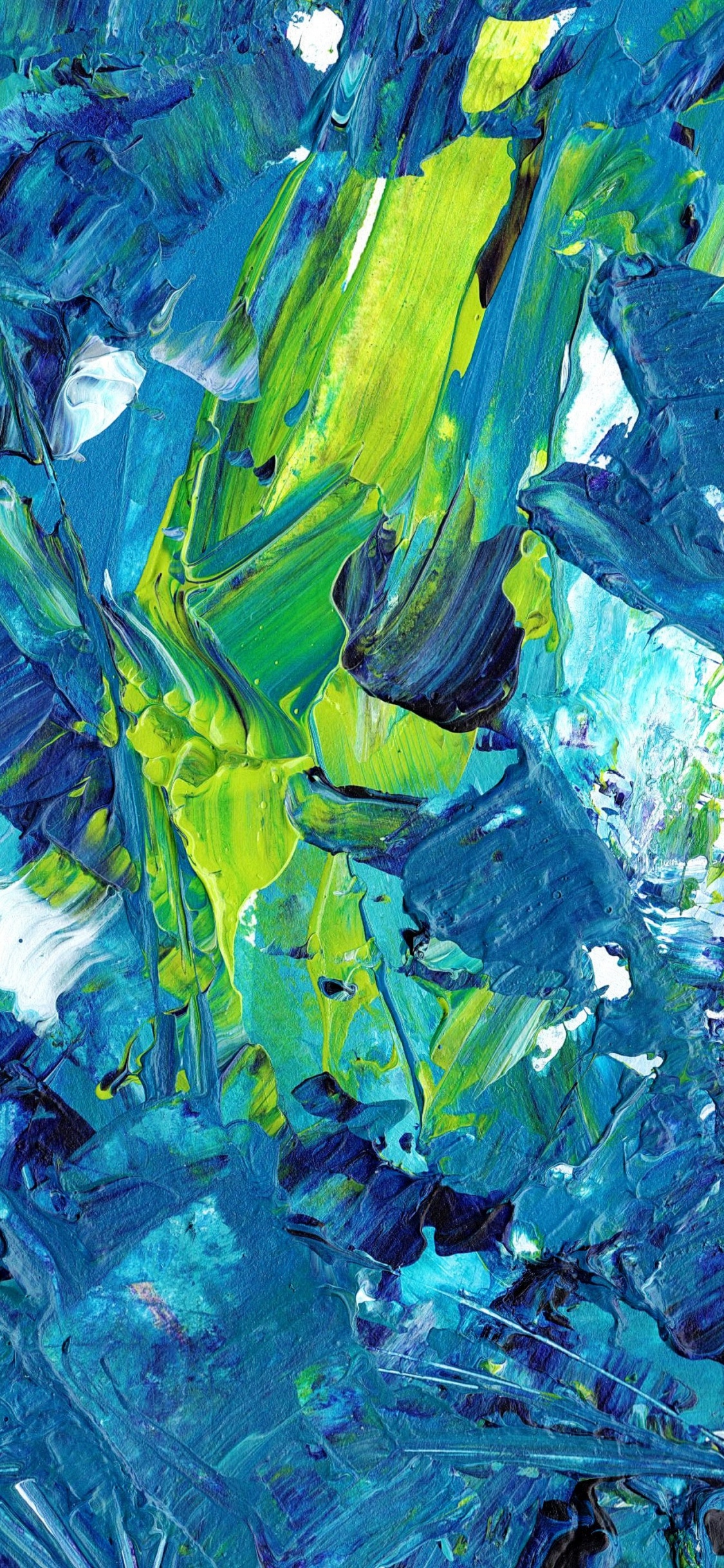 Pintura Acrílica, el Arte Abstracto, Pintura, Pintura Abstracta Multicolor, Arte. Wallpaper in 1125x2436 Resolution