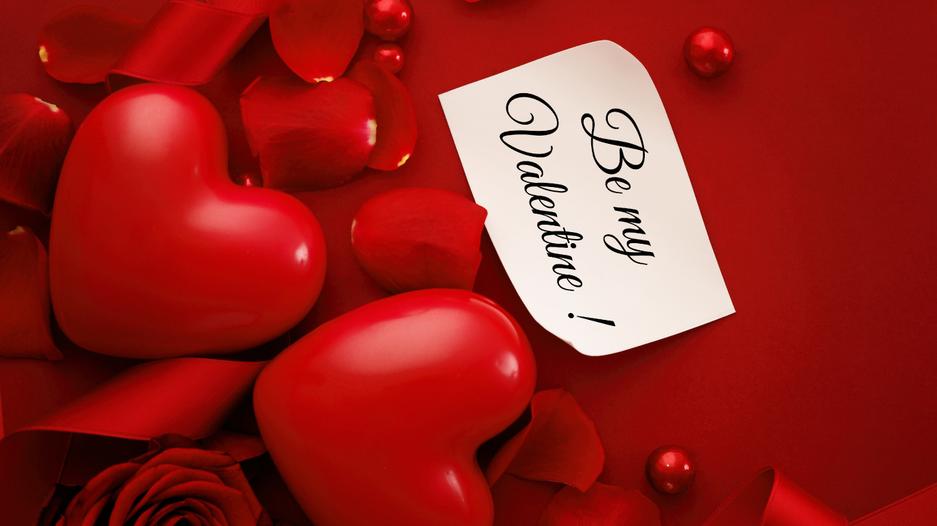 el Día de San Valentín, Coraz, Rojo, Amor, Organo. Wallpaper in 1366x768 Resolution