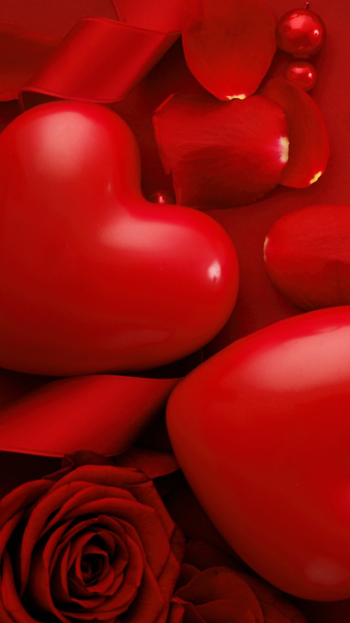 le Jour de Valentines, Cœur, Red, Amour, Organe. Wallpaper in 720x1280 Resolution