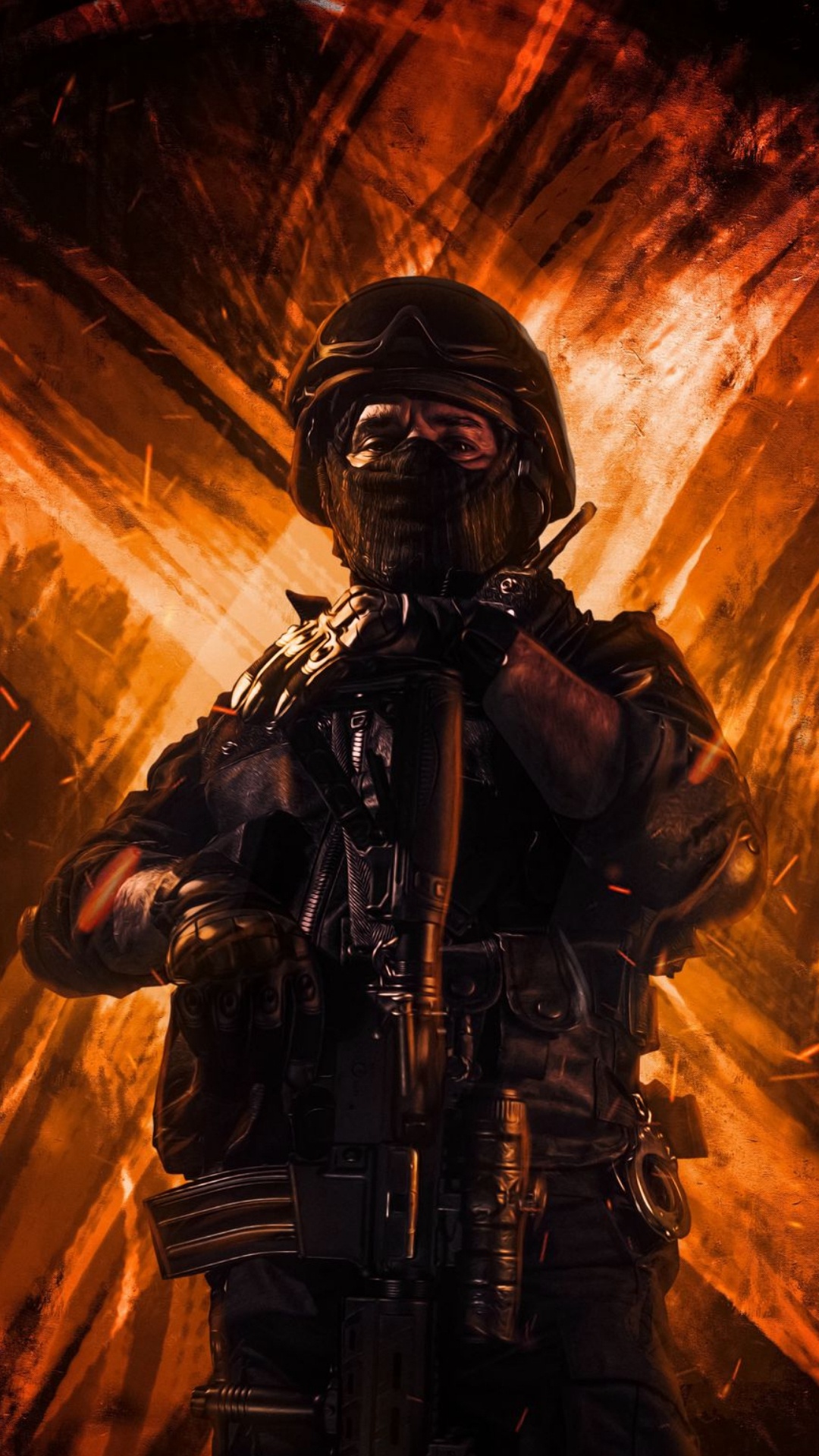 Veranstaltung, Hitze, Actionfilm, Maschinengewehr, Action-Abenteuer-Spiel. Wallpaper in 1080x1920 Resolution