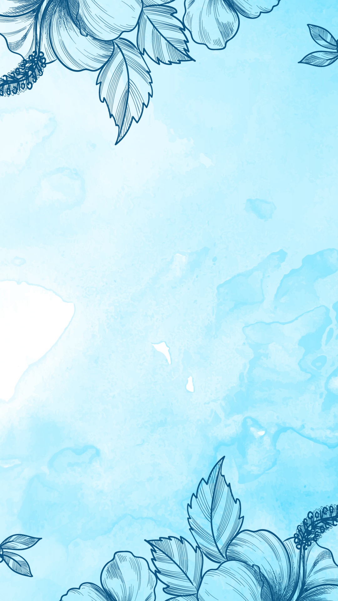 Flower, Blue, Design, Vector, Decorative Arts. Wallpaper in 1080x1920 Resolution