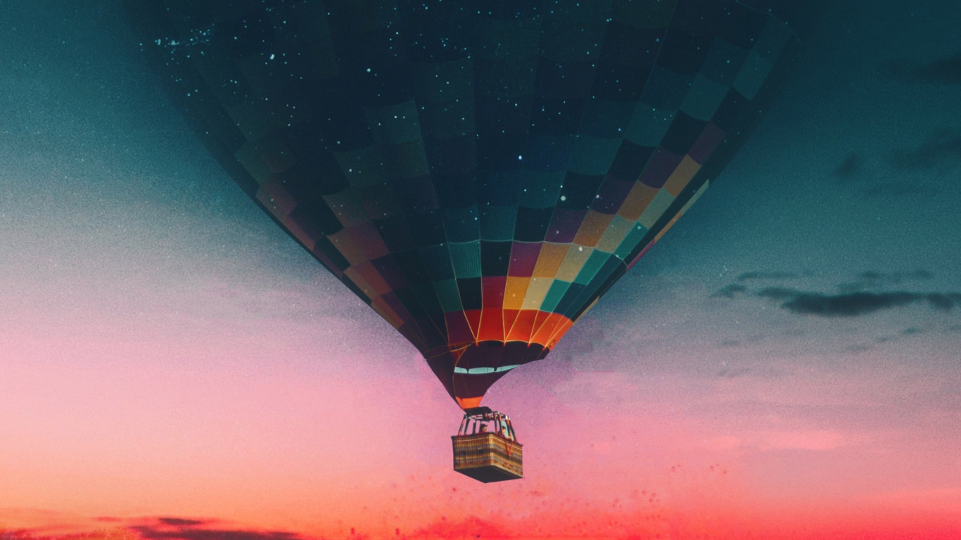 Hot Air Balloon, Plant, Atmosphere, Cloud, Natural Landscape. Wallpaper in 1366x768 Resolution