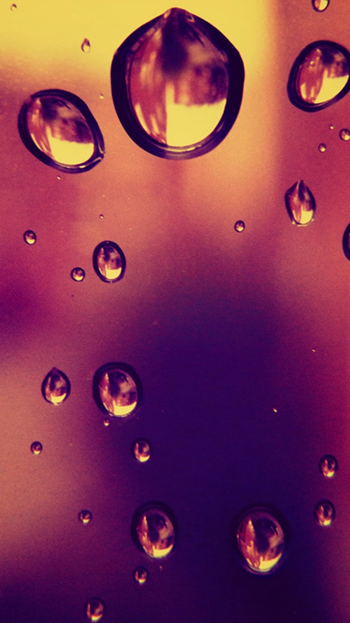 Water Droplets on Red Surface. Wallpaper in 720x1280 Resolution