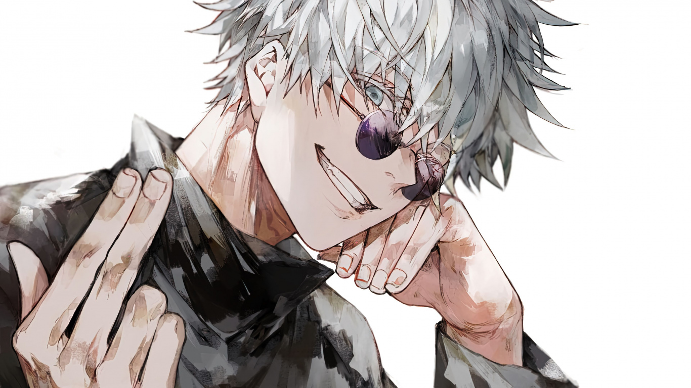 Anime, Gojo Satoru, Satoru Gojo, Jujutsu Kaisen, Anime Art. Wallpaper in 1366x768 Resolution
