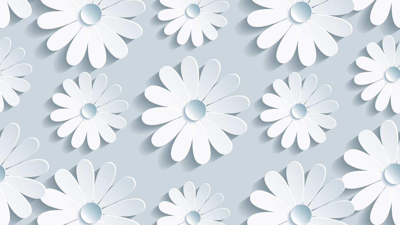 Download 1366x768 Wallpaper White and Black Floral Illustration White and Black Floral Illustration. Wallpaper in 1366x768 Resolution