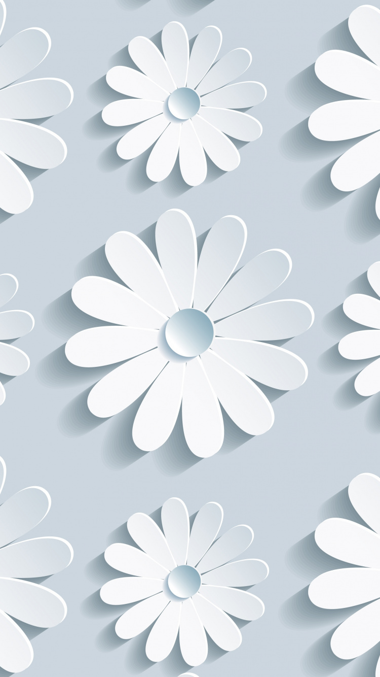 Ilustración Floral en Blanco y Negro. Wallpaper in 750x1334 Resolution