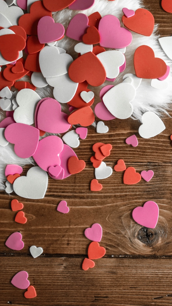 礼物, 心脏, 粉红色, 木, 爱情 壁纸 720x1280 允许