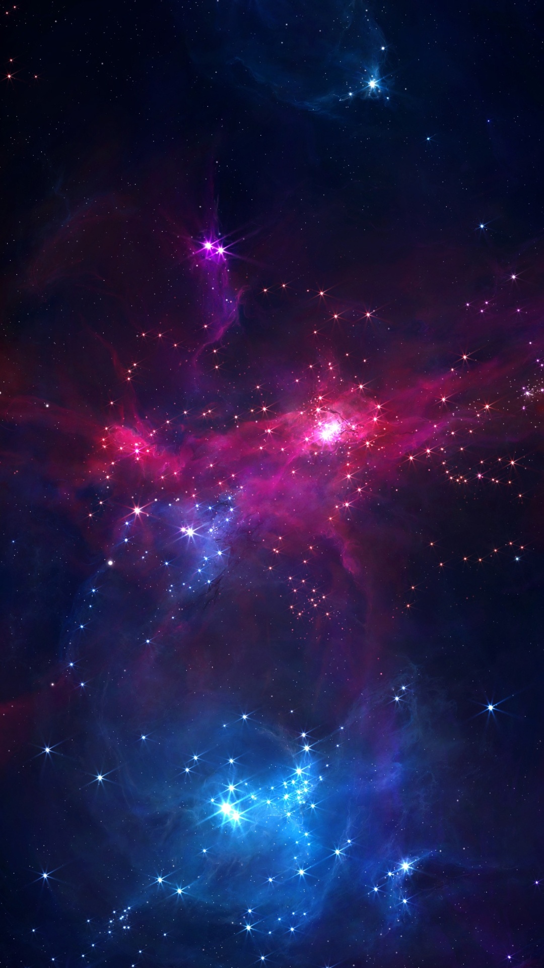 Nebula, Atmosphere of Earth, Night, Nature, Blue. Wallpaper in 1080x1920 Resolution