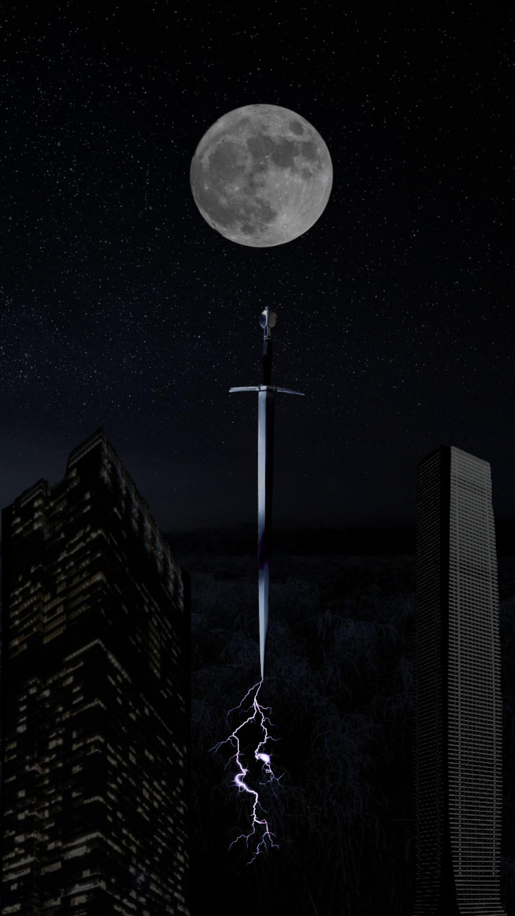 Gratte-ciel, L'éclipse de Lune, Sphère, L'astronomie, Atmosphère. Wallpaper in 750x1334 Resolution