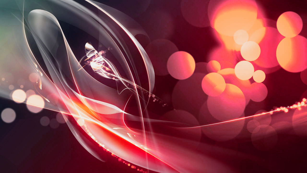 Digitale Tapete Mit Rotem Und Weißem Licht. Wallpaper in 1280x720 Resolution