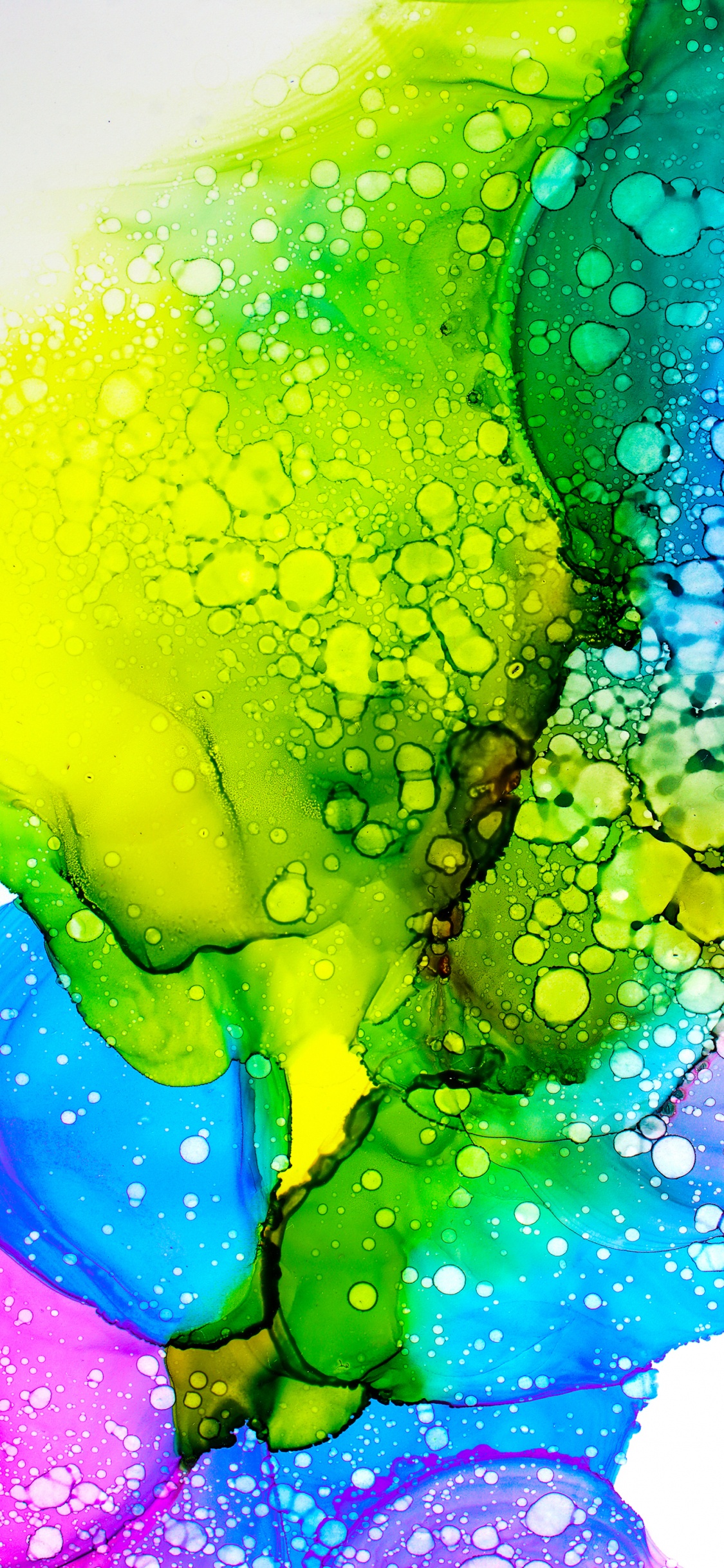 Water, Ink Wash Painting, Illustration, Liquid, Green. Wallpaper in 1125x2436 Resolution