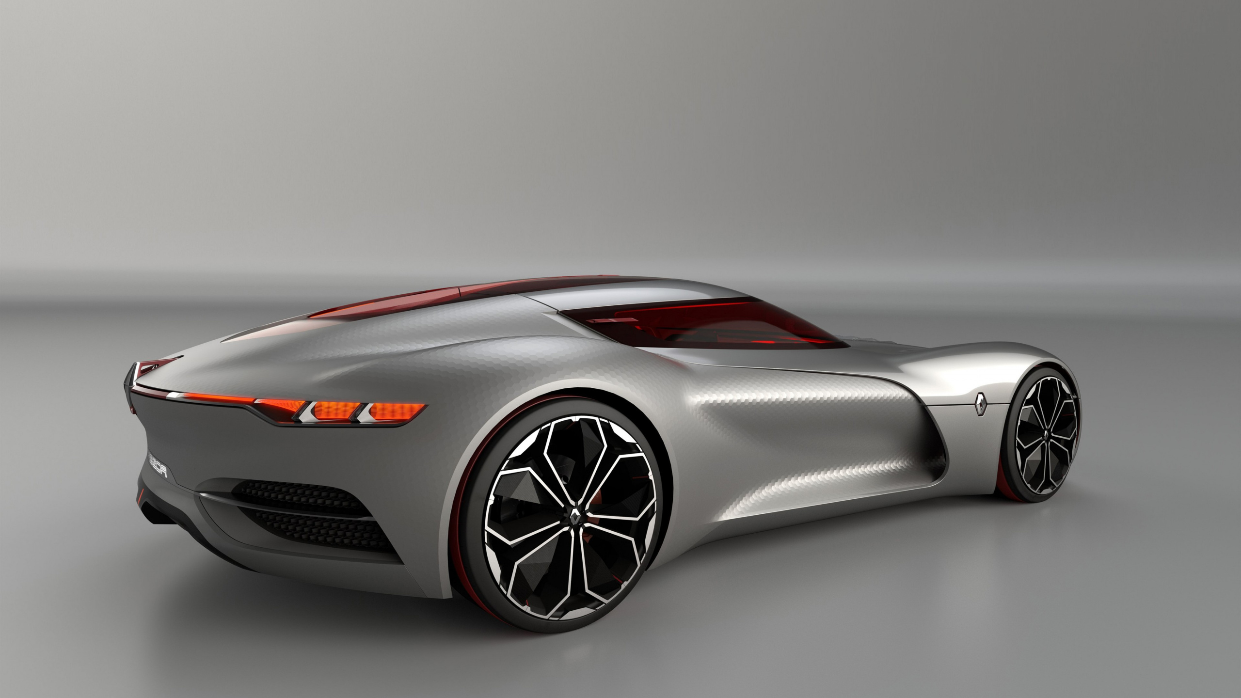 Mercedes Benz Coupe Plateado Sobre Fondo Gris. Wallpaper in 2560x1440 Resolution