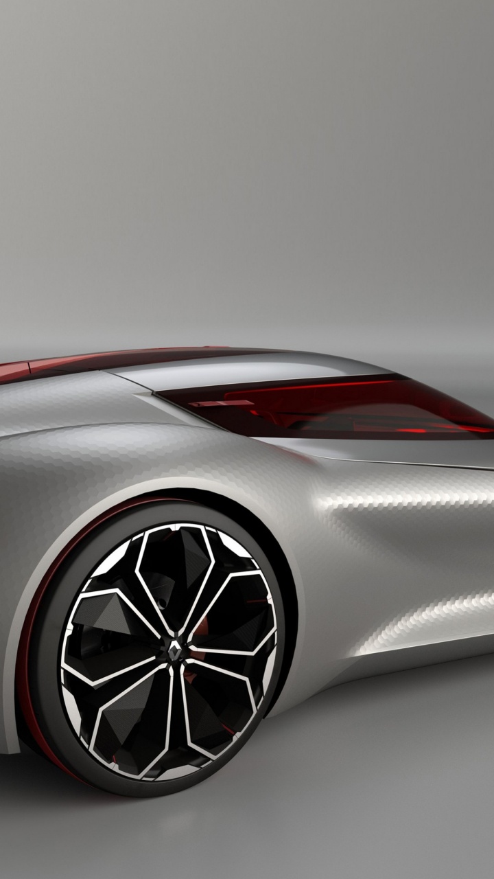 Mercedes Benz Coupe Plateado Sobre Fondo Gris. Wallpaper in 720x1280 Resolution