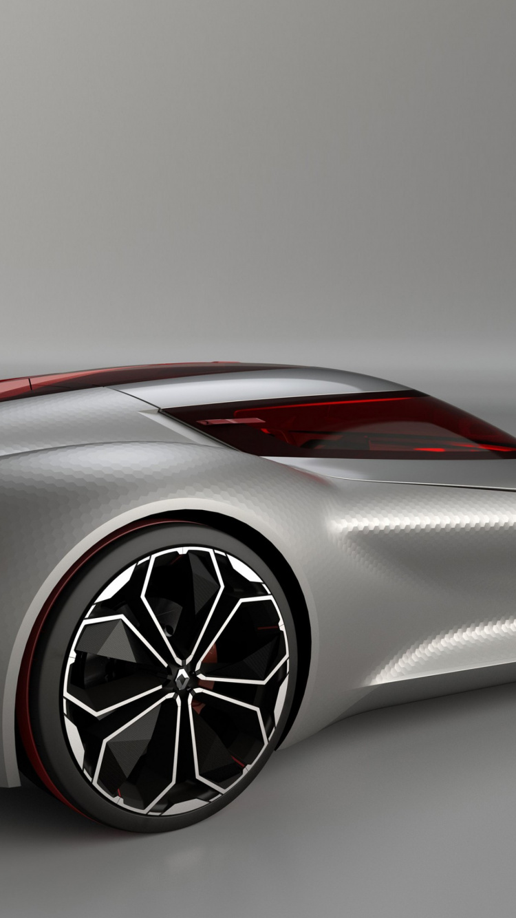 Mercedes Benz Coupe Plateado Sobre Fondo Gris. Wallpaper in 750x1334 Resolution