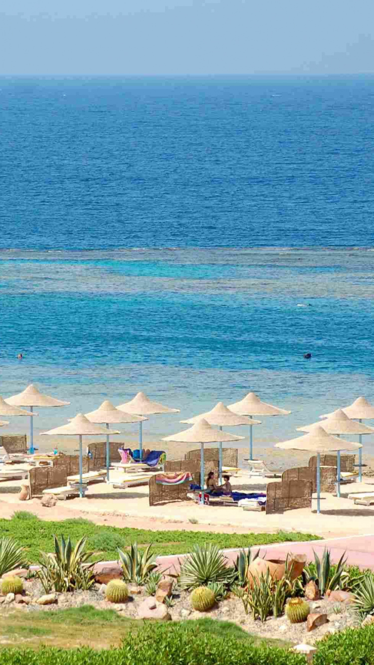 Les Gens Sur la Plage Pendant la Journée. Wallpaper in 750x1334 Resolution