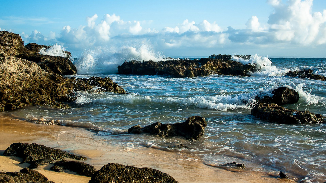 Mer, Côte, Cove, Eau, Les Ressources en Eau. Wallpaper in 1366x768 Resolution