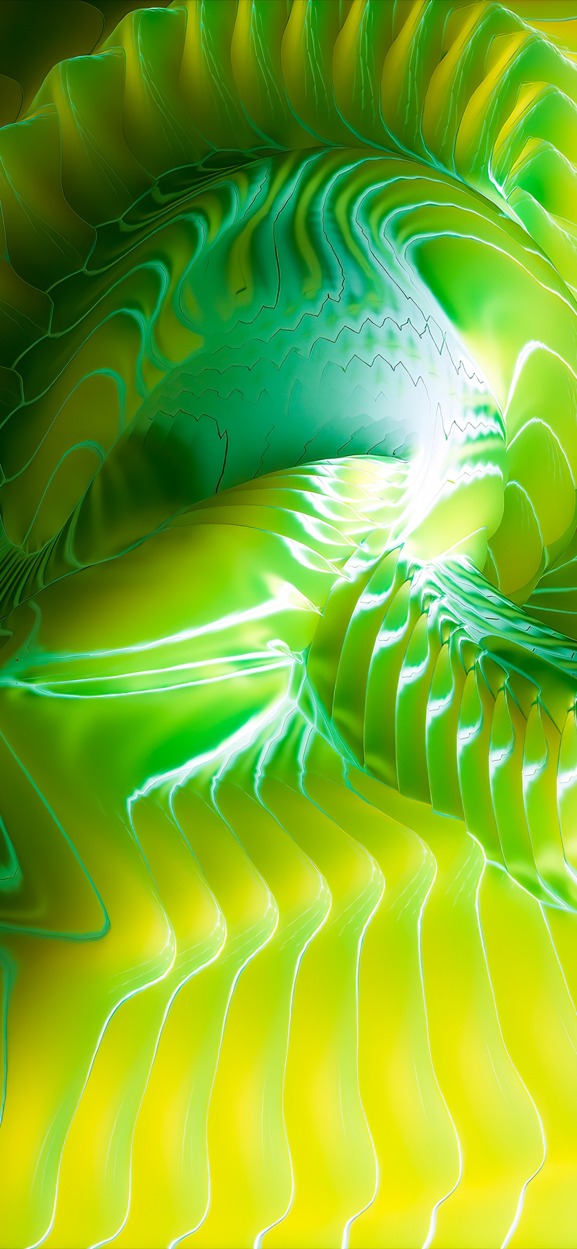 Art Fractal, Eau, Green, Plante Terrestre, Liquid. Wallpaper in 1125x2436 Resolution