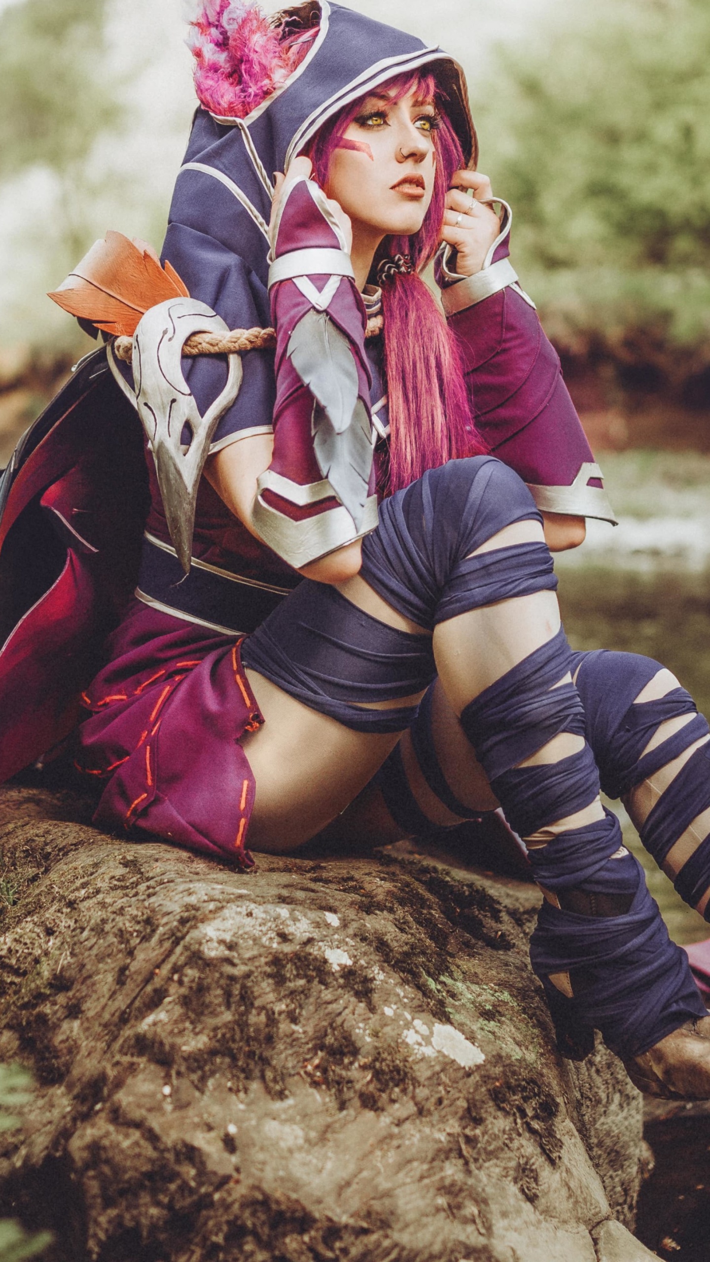League of Legends Cosplay, League of Legends, Cosplay, Face, Water. Wallpaper in 1440x2560 Resolution