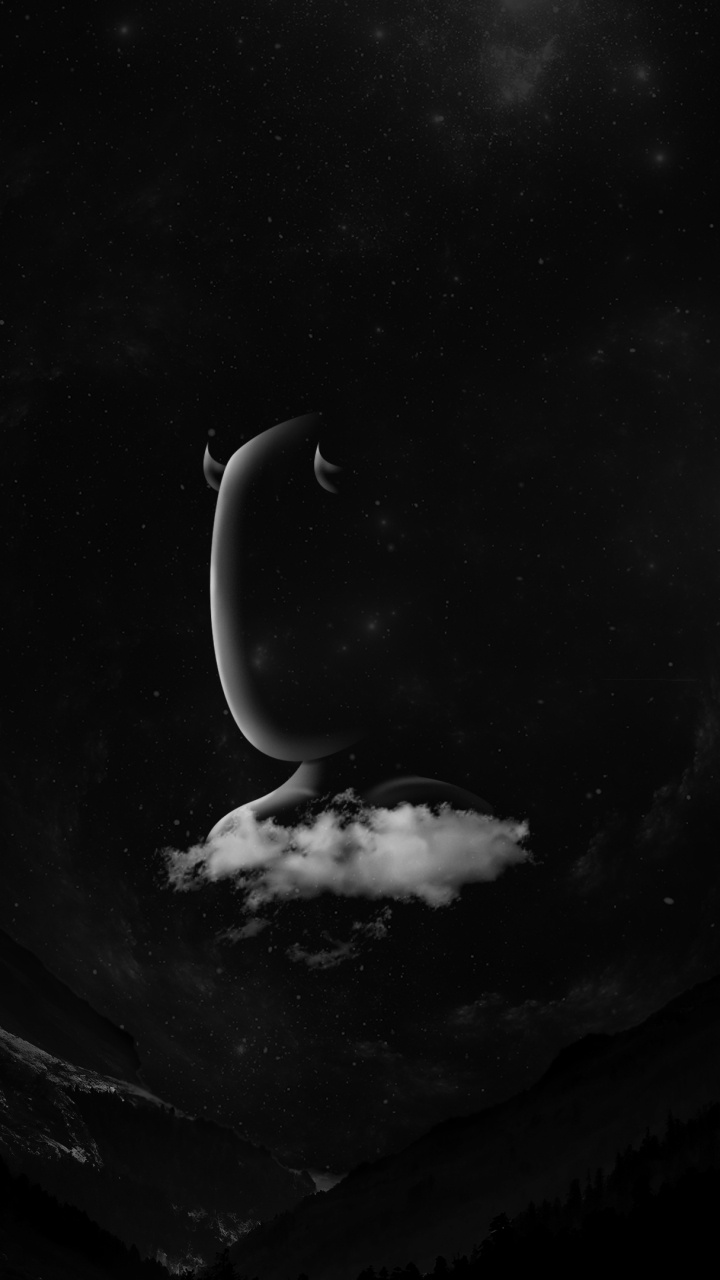 Papadosio, en Blanco y Negro, Ambiente, Objeto Astronómico, Espacio. Wallpaper in 720x1280 Resolution