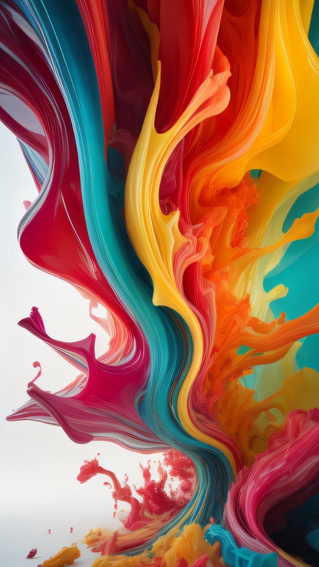 Orange, Kunst, Acrylfarbe, Farbigkeit, Licht. Wallpaper in 1080x1920 Resolution