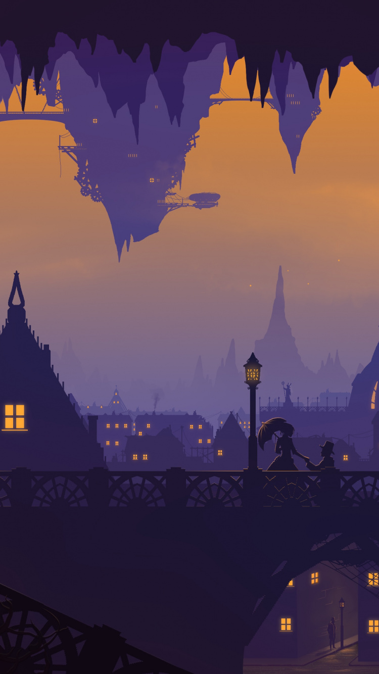 Silhouette of Building During Sunset. Wallpaper in 750x1334 Resolution