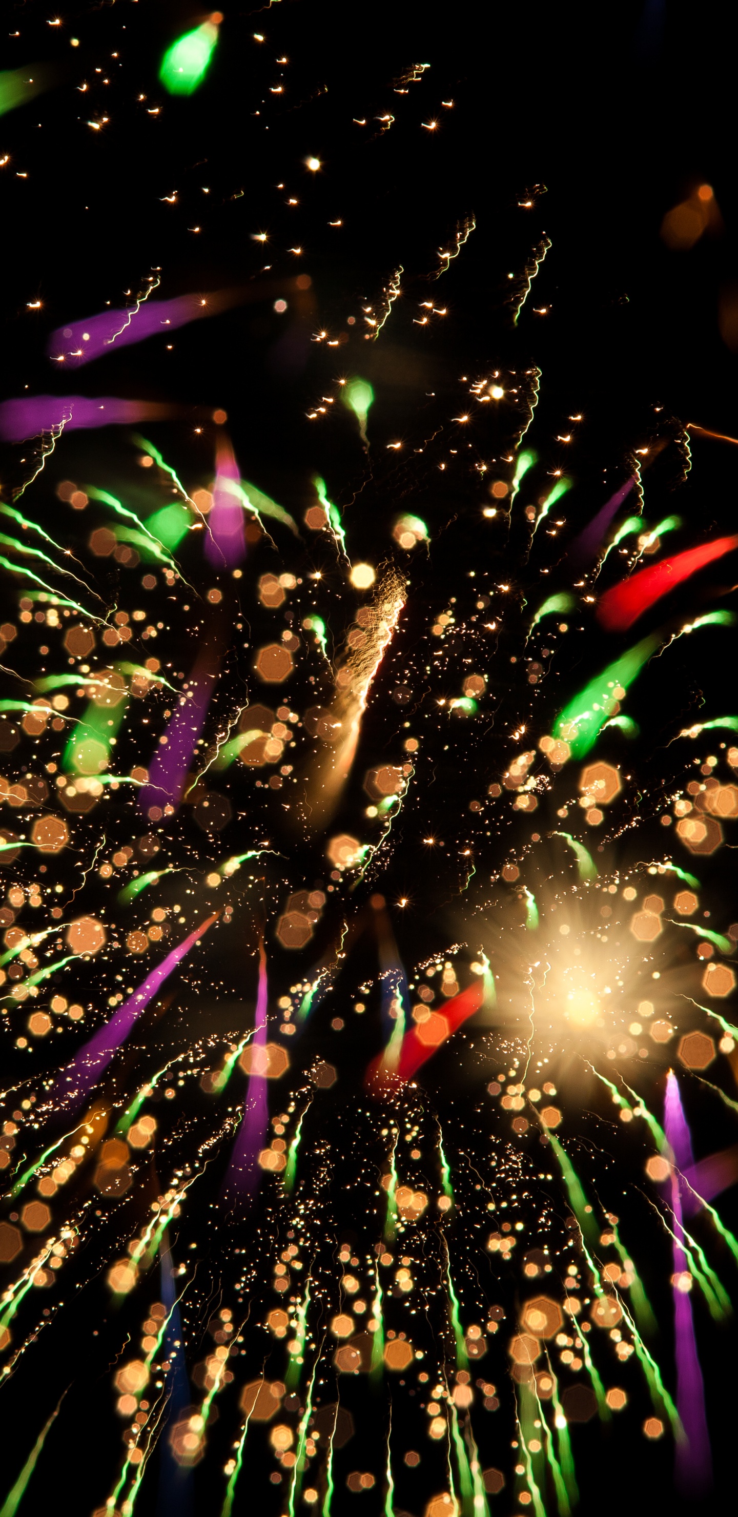 Artifice, le Jour de L'an, Événement, Diwali, Obscurité. Wallpaper in 1440x2960 Resolution