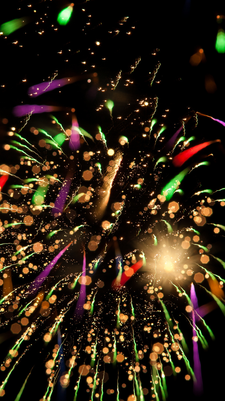 Artifice, le Jour de L'an, Événement, Diwali, Obscurité. Wallpaper in 750x1334 Resolution