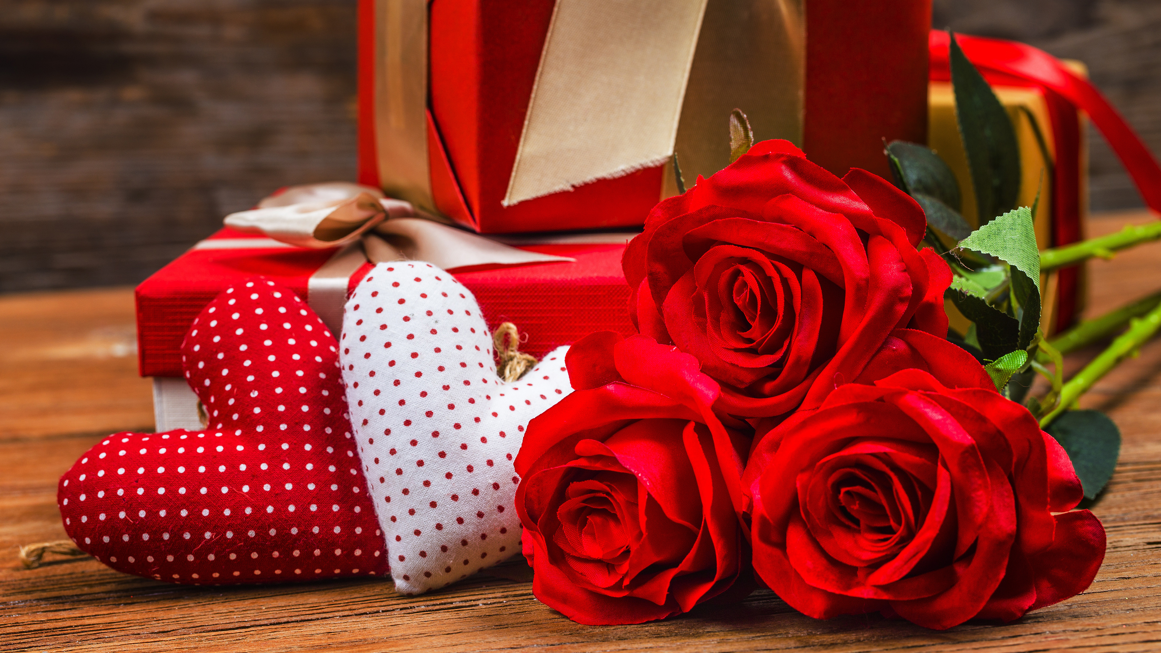 Valentines Day, Gift, Beach Rose, Flower, Plant. Wallpaper in 3840x2160 Resolution