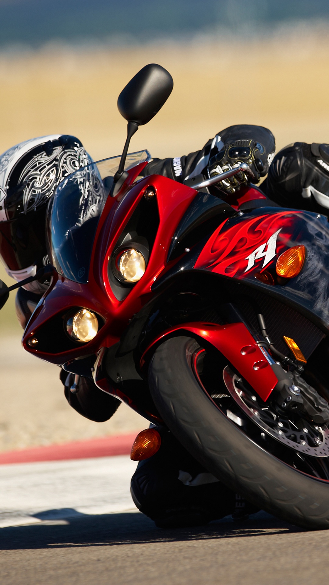 Red and Black Sports Bike on Road During Daytime. Wallpaper in 1080x1920 Resolution
