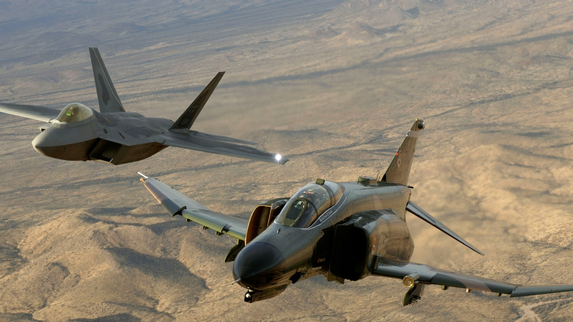 Gray Fighter Plane on Brown Sand During Daytime. Wallpaper in 1920x1080 Resolution