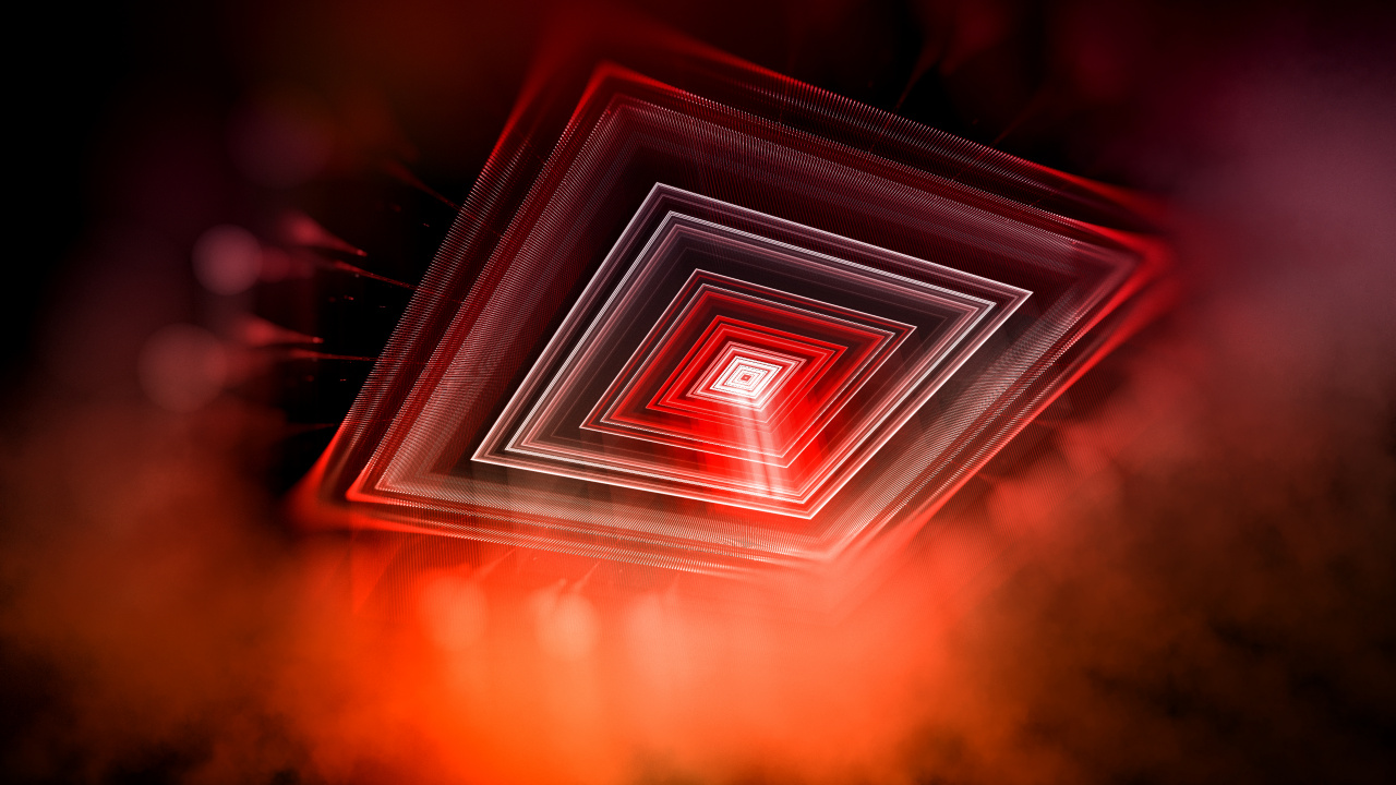 Red and Black Square Illustration. Wallpaper in 1280x720 Resolution