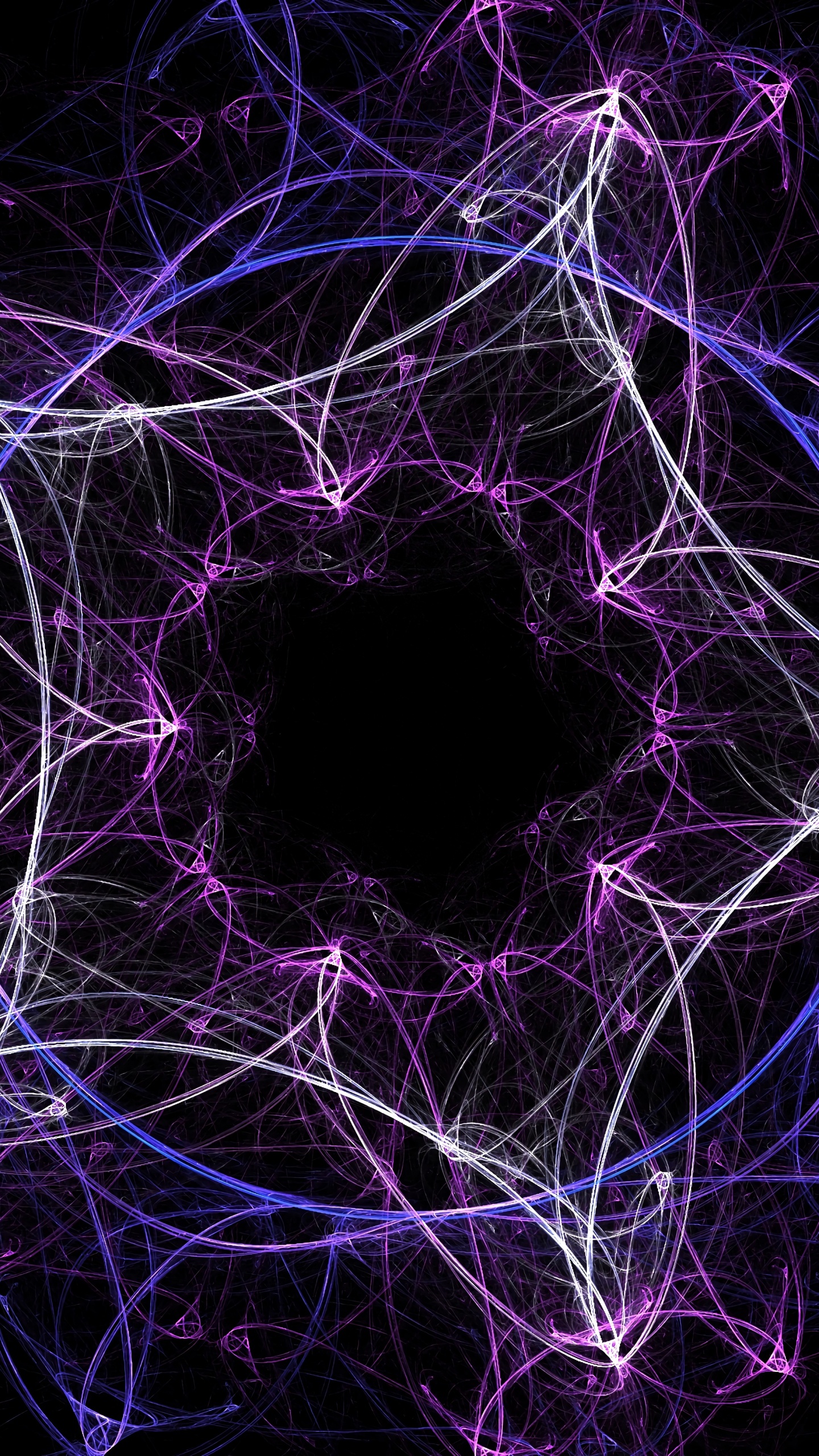 Purple and Black Abstract Illustration. Wallpaper in 1440x2560 Resolution