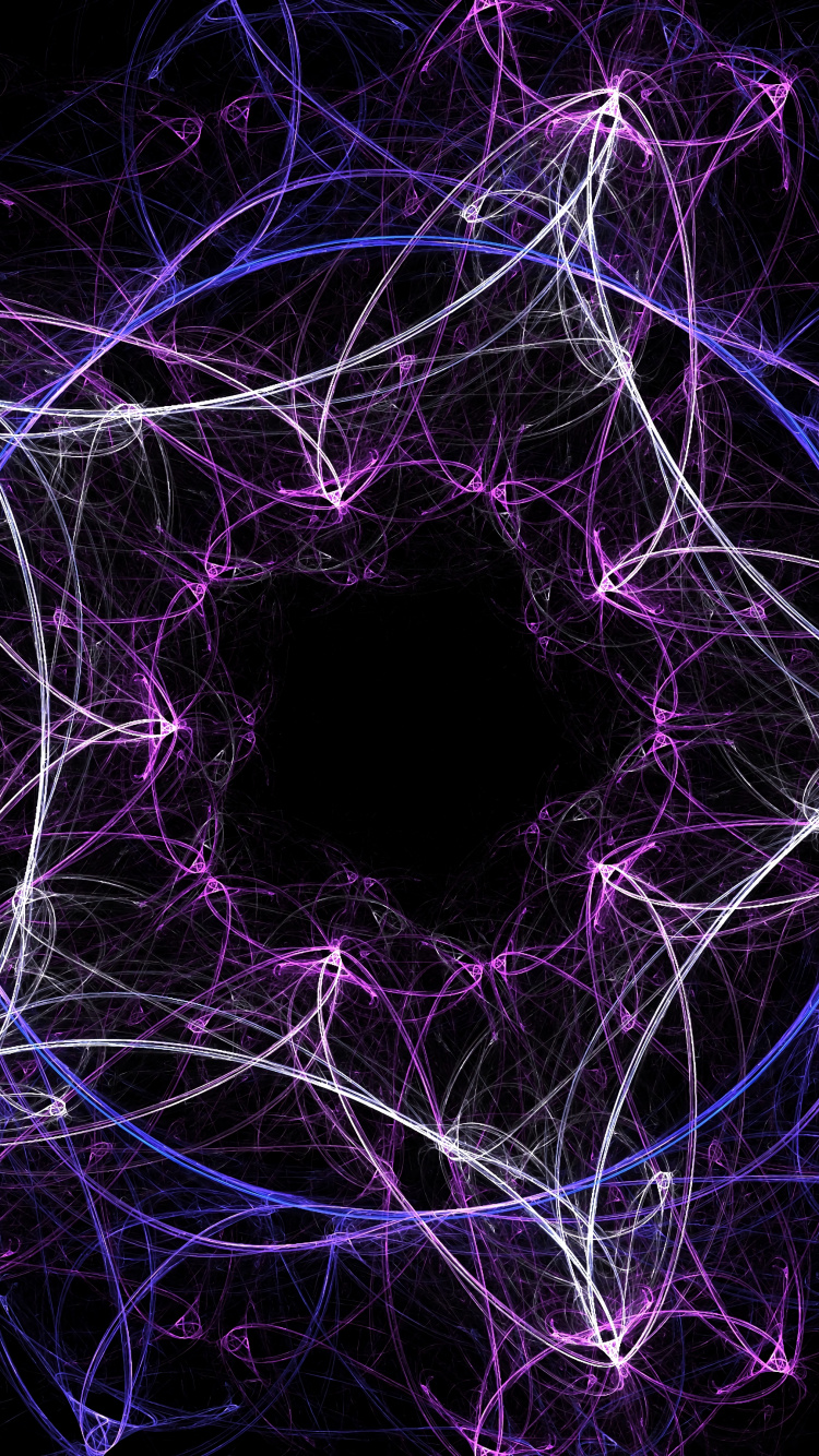 Purple and Black Abstract Illustration. Wallpaper in 750x1334 Resolution