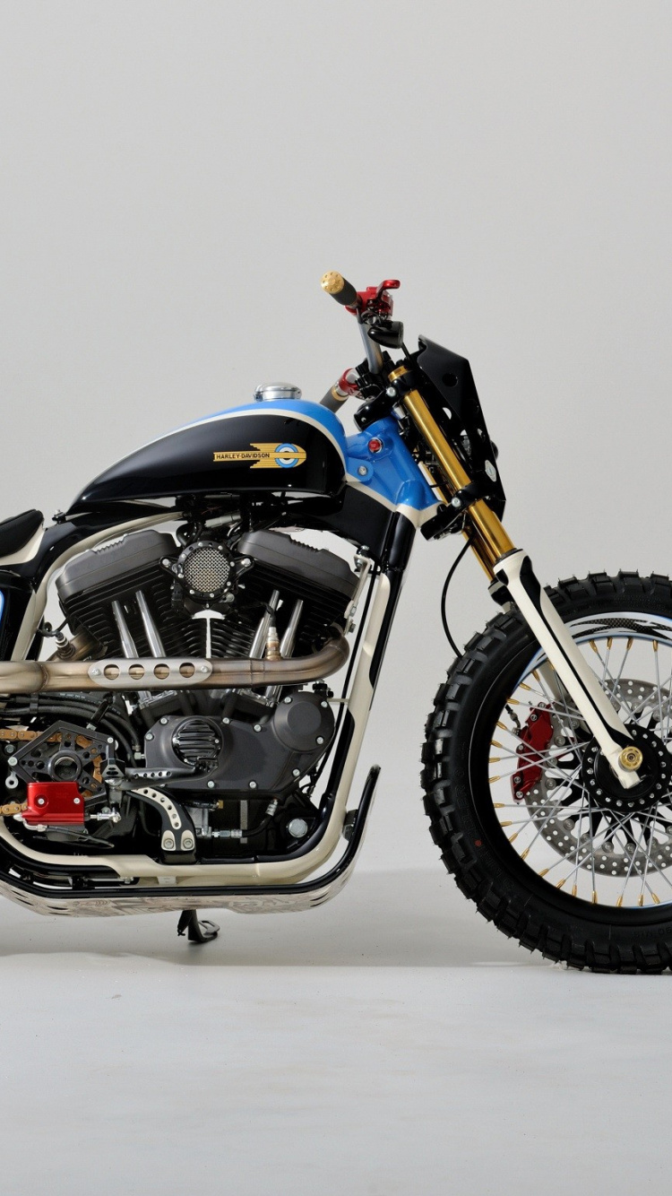 Motocicleta Bmw Azul y Negra. Wallpaper in 750x1334 Resolution