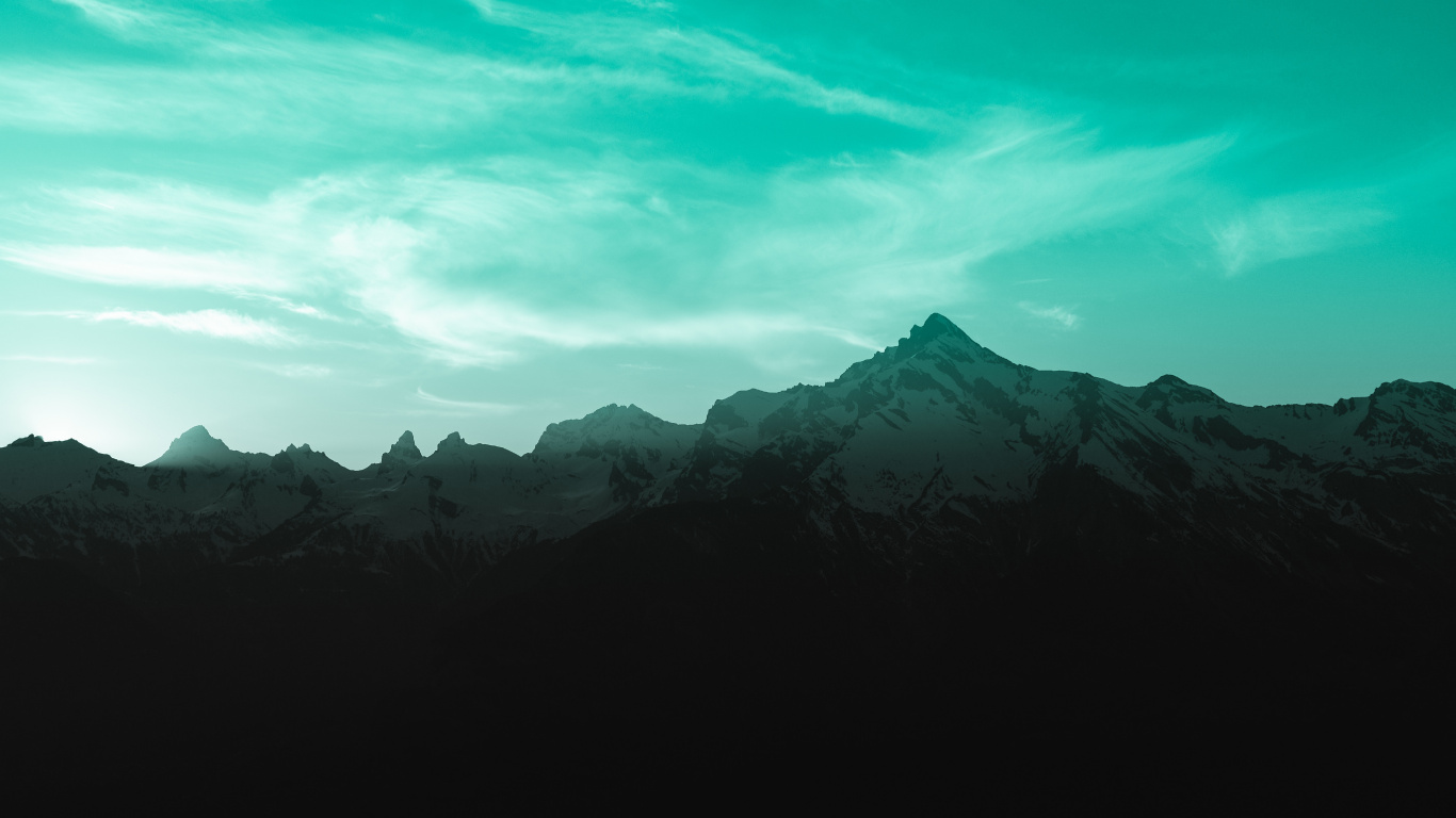 山脉, 多山的地貌, 性质, 绿色的, 高原 壁纸 1366x768 允许