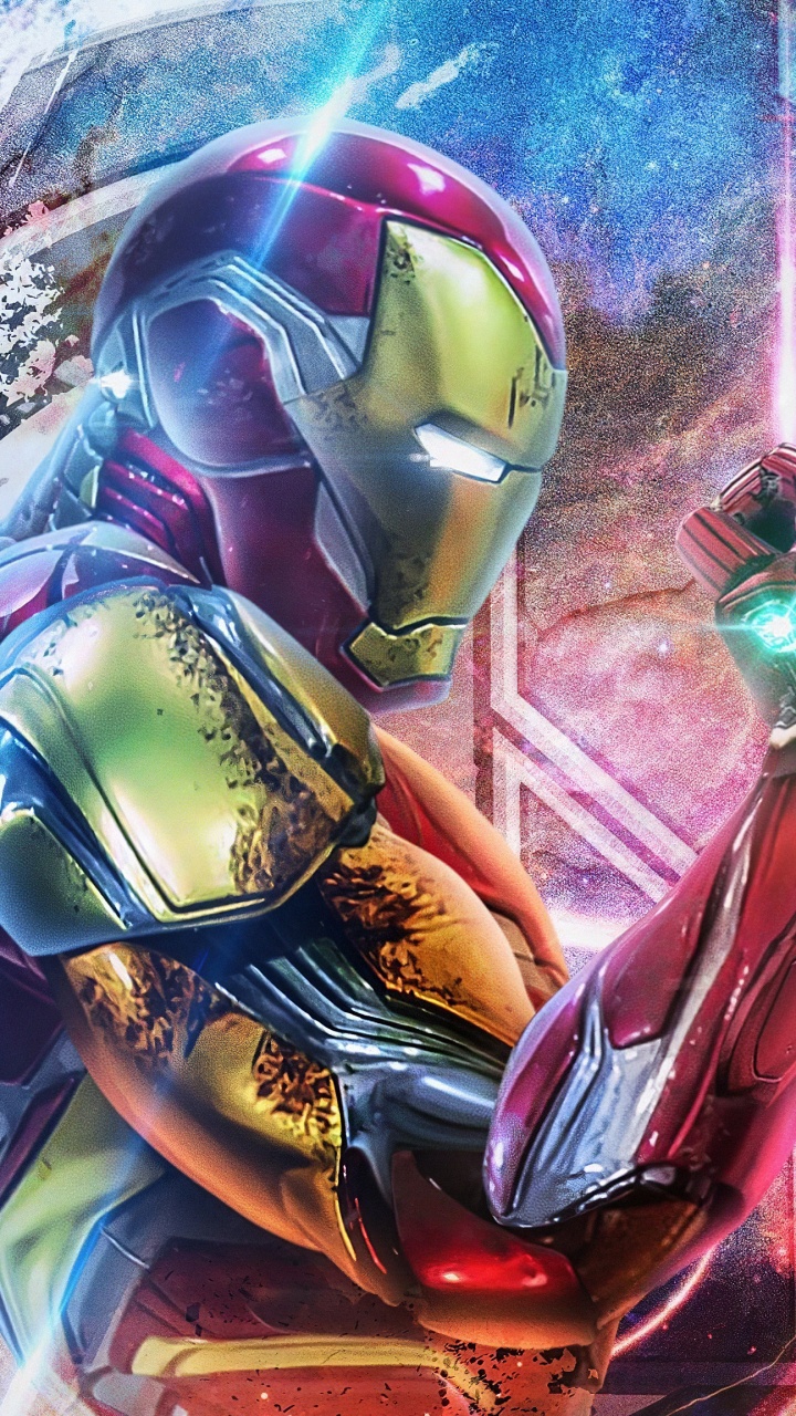 Illustration de Robot Vert et Rouge. Wallpaper in 720x1280 Resolution