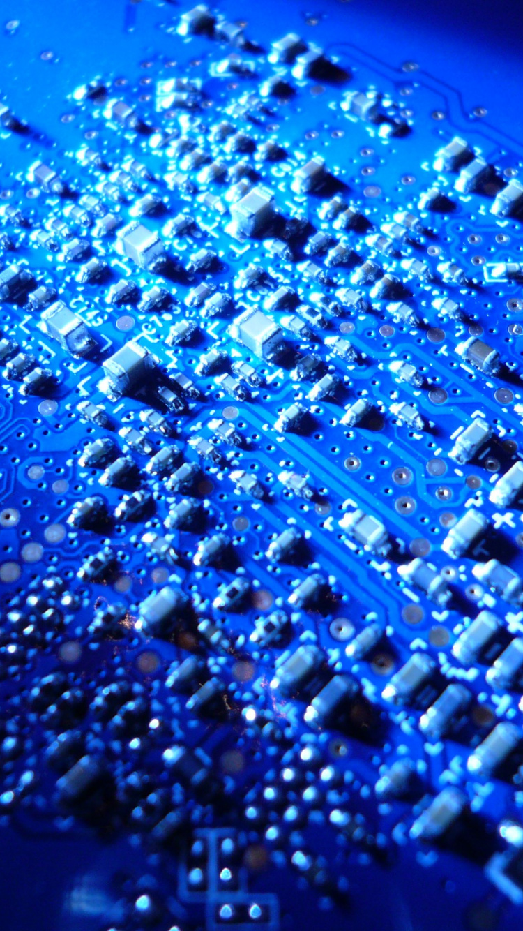 Water Droplets on Blue Surface. Wallpaper in 750x1334 Resolution