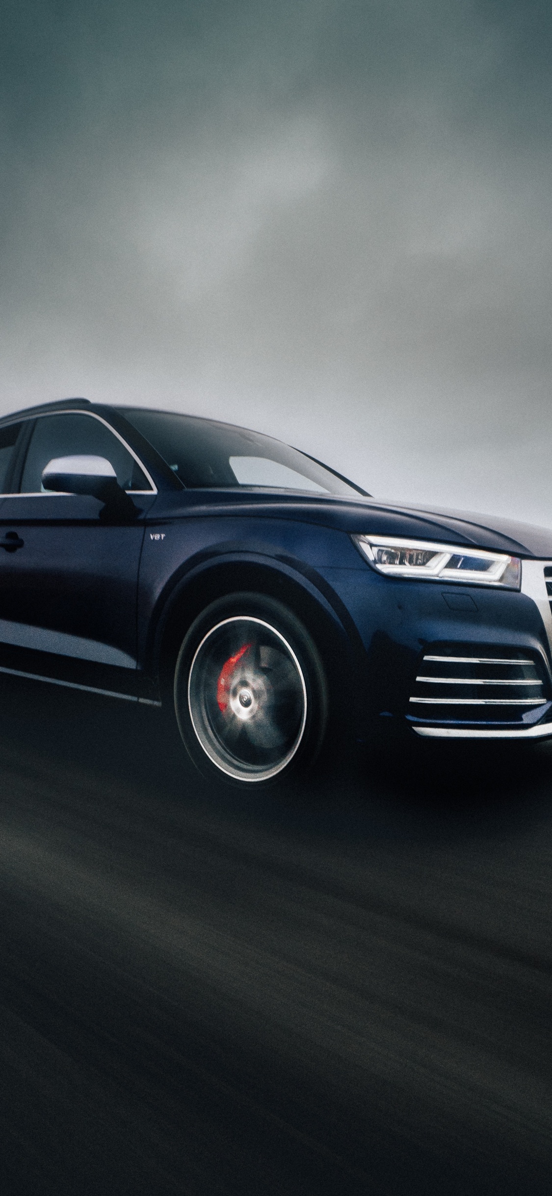 Schwarzer Audi a 4 Coupé. Wallpaper in 1125x2436 Resolution