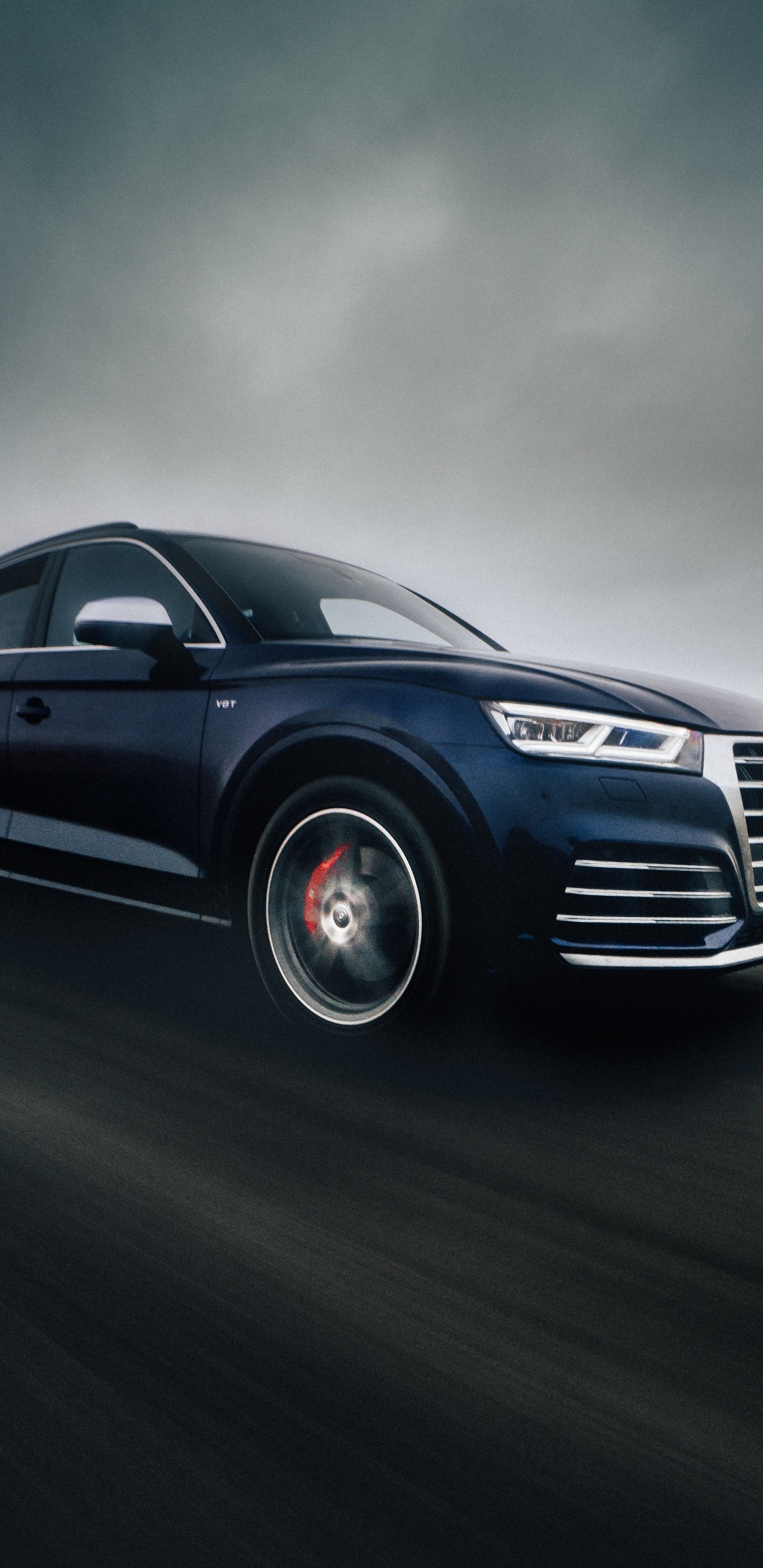 Negro Audi a 4 Coupe. Wallpaper in 1440x2960 Resolution