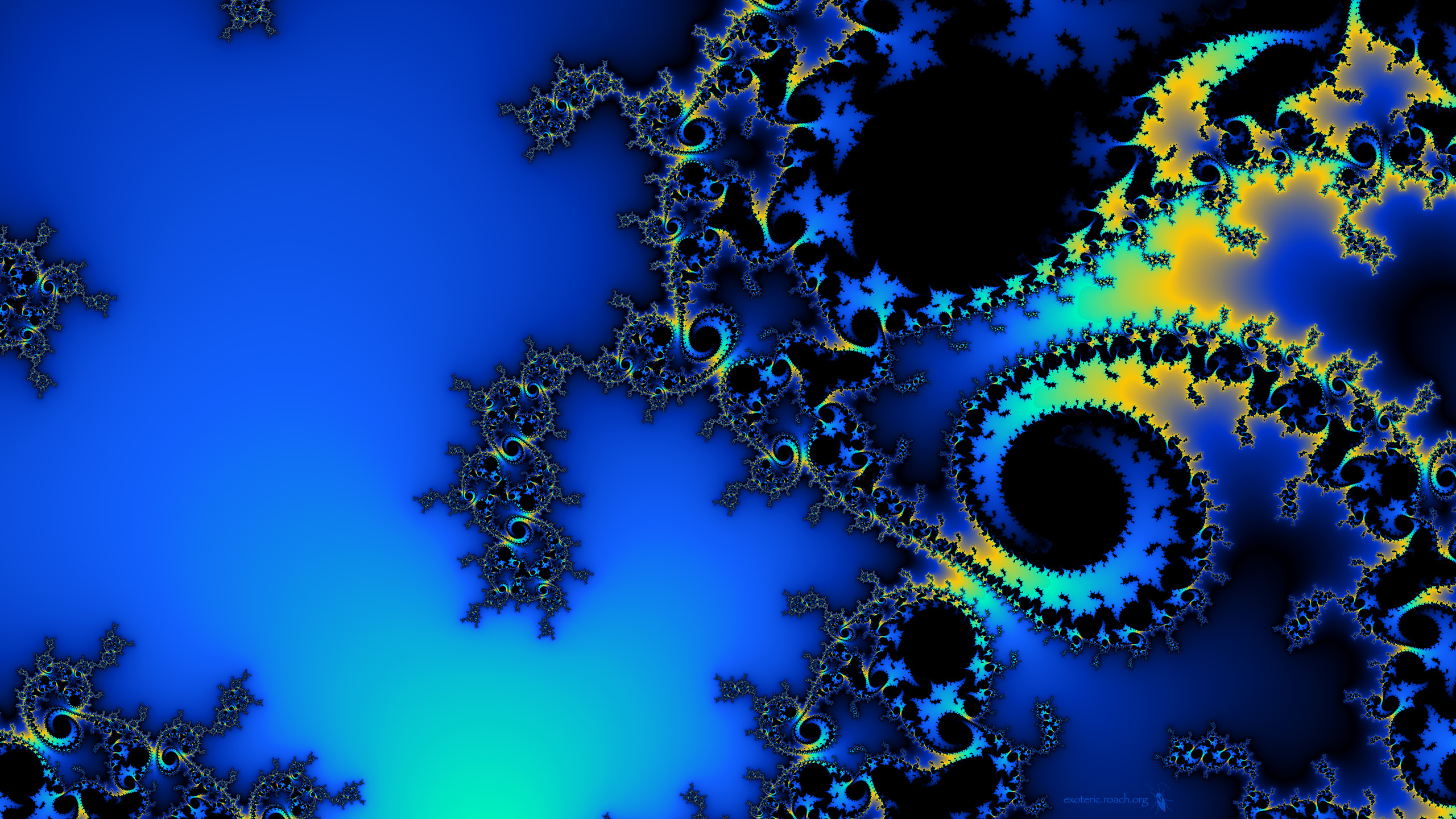 Blue and White Stars in Blue Sky. Wallpaper in 2560x1440 Resolution